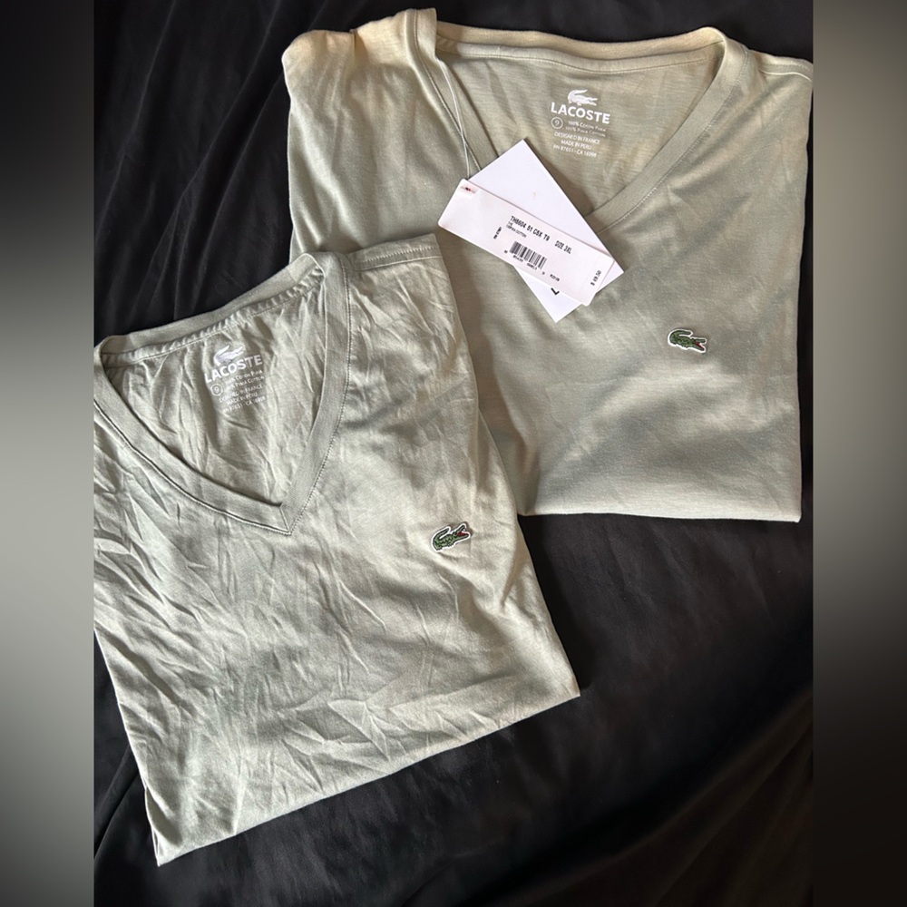 Lacoste Green T-Shirts with Crocodile Logo